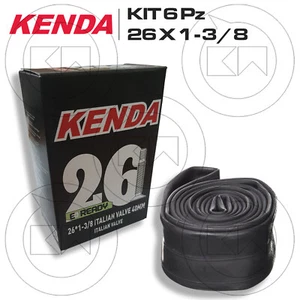 Cámaras De Aire Kit 6 X Original Kenda 26X1-3/8 Válvula Italiana Ciclo Bicicleta - Imagen 1 de 2
