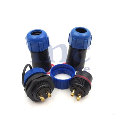 SP21 2 Pin Waterproof Aviation Cable Screw Crimp Plug Socket,Docking Connector - Image 1 of 4