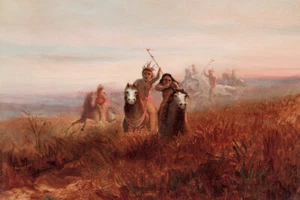 The War Party de Karl Ferdinand Wimar Western Giclee Estampado Artístico + Envío Gratuito - Imagen 1 de 3