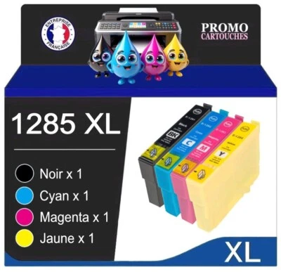 Lot de 4 cartouches d'encre compatibles Epson 1285 XL 1285XL T1285 ( Renard ) - Photo 1/4