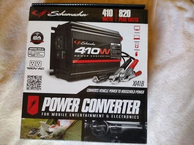 SCHUMACHER AC/DC BATERÍA DE COCHE INVERSOR DE ENERGÍA CONVERTIDOR USB Cargador 410 vatios SI2 Foto 1 de 3