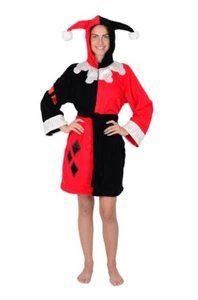DC Comics Harley Quinn Costume Fleece Hooded Robe - Picture 1 of 2