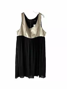New Torrid Womens 22 Black Gold Ponte Skirt Dress Glam NYE Disco - Picture 1 of 7