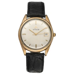 Vintage LeCoultre 10k Gold Filled 35 mm Silver Dial Manual Wind Wrist Watch - Picture 1 of 7
