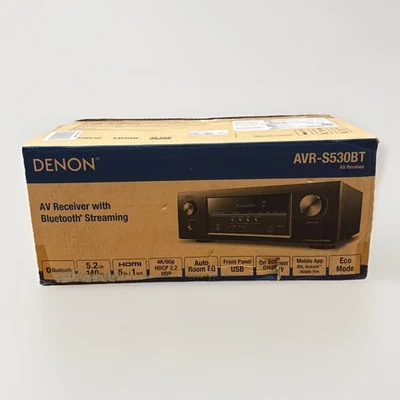 Denon AVR-S530BT 5.2 Channel 4k Ultra HD Audio Video Home Theater Receiver NEW - Image 1 of 4