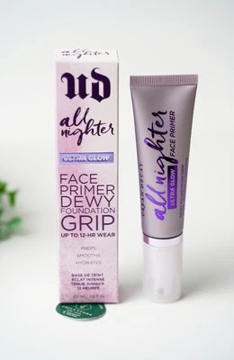 Urban Decay All Nighter Face Primer Dewy Foundation Grip Ultra Glow NIB 30ml/1oz - Image 1 of 4