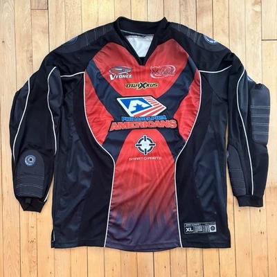 Camiseta deportiva de paintball rara firmada #44 Pat Roberts Philadelphia Americans 2000s NXL Foto 1 de 4