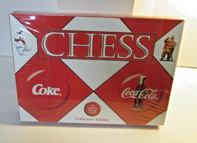 Coca-Cola Coke Collector's Edition Chess Set Game New 2002 Christmas Santa Polar - Image 1 of 4