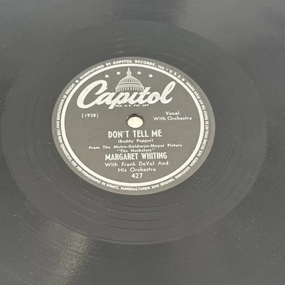 Don't tell me / What are you doing New Year's Eve Margaret Whiting Frank DeVol - Image 1 of 2