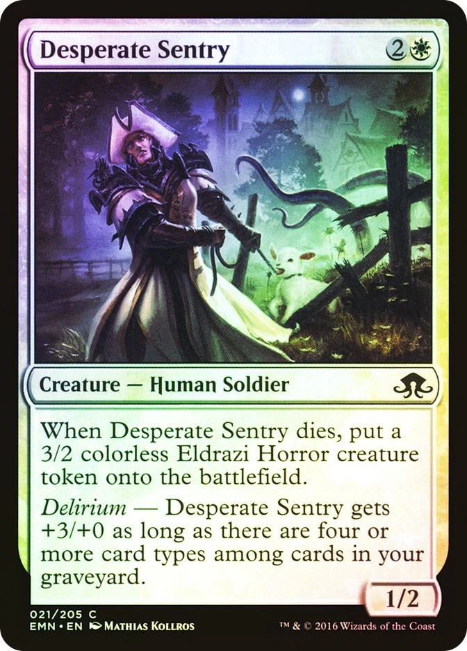 MTG FOIL Desperate Sentry  - Eldritch Moon #021 - Image 1 of 1