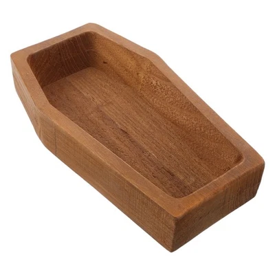  Wood Serving Platter: Wooden Tray Coffin Charcuterie Board - Halloween Coffin - Image 1 of 4