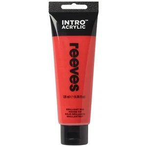 Reeves Intro Acrylic Paint 100mL Brilliant Red - Picture 1 of 1