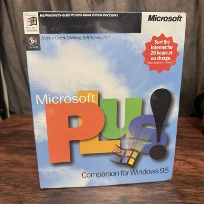 Microsoft Plus! Companion For Windows 95 Big Box New Sealed - Image 1 of 4