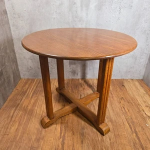1940s CC41 Utility Round Oak Coffee Side Table Wartime Vintage - Picture 1 of 17