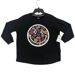 Volcom T Shirt Girls Size 5/6 Black Werkin Doubles Long Sleeve Tee NEW - Picture 1 of 9