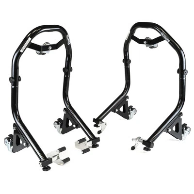 Motorcycle Front+Rear Lift Stands w/ Dolly Wheels For 2002-2003 Honda CBR954RR - Imagem 1 de 4