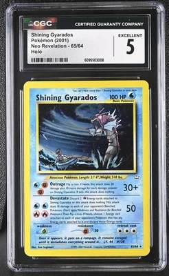 CGC 5 Shining Gyarados 65/64 Holo Neo Revelation Pokémon Card - Image 1 of 2