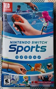 Caja de juegos deportivos Nintendo Switch completa con correa para la pierna probada funcionando limpia - Imagen 1 de 6