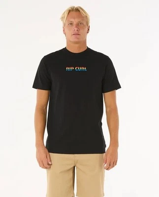 Rip Curl Surf Big Mumma Icon SS Mens T-Shirt Black - Imagen 1 de 4