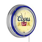 Unbranded Wall Clock Analog+Lighted+Round+Officially Licensed Coors Banquet Blue
