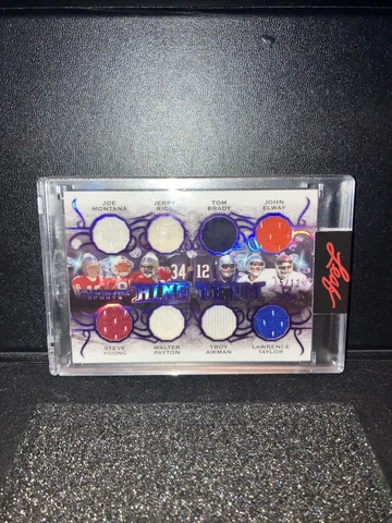 2021 leaf football ultimate sports ring team /12 patches. Game worn!! Brady! Cover