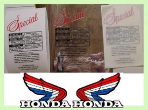 1986 Z50RD " CHROME SPECIAL " TANK 6 EMBLEM SET (D7168/D7038) 6" diag. wing - Picture 1 of 4