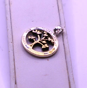 LA 925 Sterling Silver Family Love Is Natures Masterpiece TREE of LIFE Necklace - Picture 1 of 7