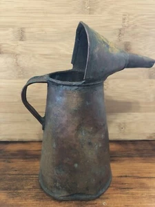 Vintage Hand Made Copper Oiler Oil Pitcher Can / Funnel Gas Garage 1900s. - Picture 1 of 6