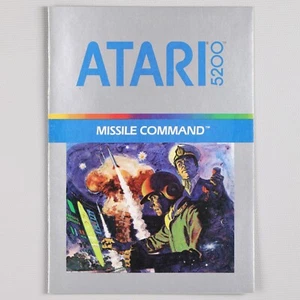 Manual/folleto de instrucciones de videojuego Missile Command Atari 5200 solamente - Imagen 1 de 2