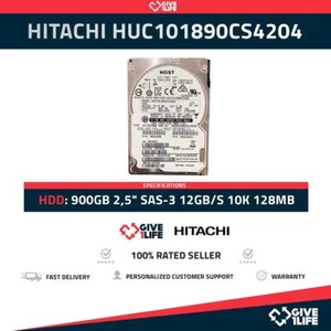 HITACHI HUC101890CS4204 900GB HDD 2,5" SAS-3 12GB/S 10K 128MB - Photo 1/7