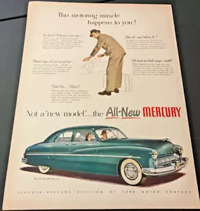 1949 Mercury "All-New" - Vintage Original Illustrated Color Print Ad / Wall Art - Picture 1 of 5