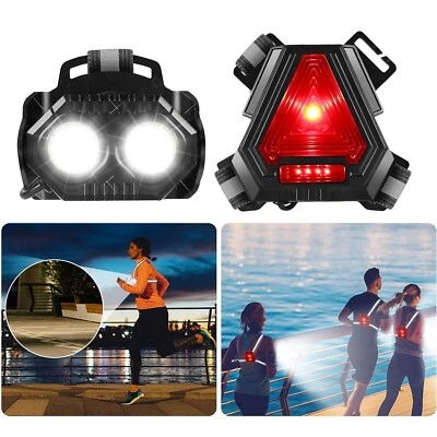 Running Light For Runners Chest LED Body Torch USB Rechargable Adjustable Safety - Image 1 of 3