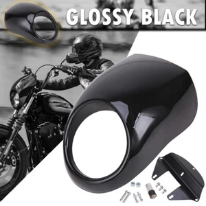 Cubierta de luz de carenado con capucha frontal para Harley Sportster Dyna XL 883 1200 - Imagen 1 de 11