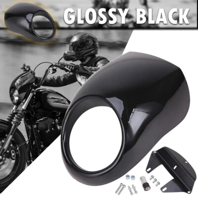 Cubierta de luz de carenado de capó de faros delanteros para Harley Sportster Dyna XL 883 1200 Foto 1 de 4