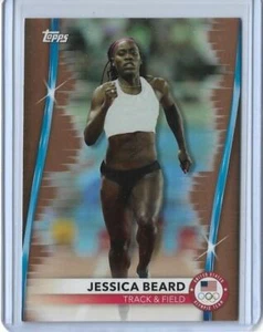 RARE 2020 TOPPS OLYMPICS JESSICA BEARD "BRONZE" CARD #67 ~ USA TRACK 2021 ~ QTY - Picture 1 of 2