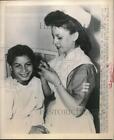 1948 Press Photo Frances Gonzales with nurse at Denver General Hospital