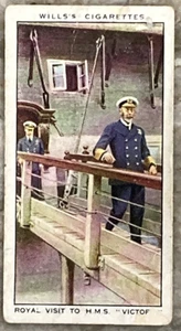 Tarjeta de cigarrillos Wills's 1935 Royal Visit to HMS Victory #20 King George V B160 - Imagen 1 de 2