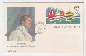 TurtlesTradingPost- Olympic Yachting Postal Card- 1981- FDC #UX100- Fleetwood - Picture 1 of 2
