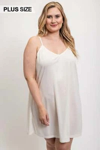V-neck slip dress with adjustable straps - Picture 1 of 6