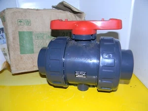 ASAHI 2 Zoll (2") Slip EPDM DUO-BLOC 21 PVC/EPOM TU B VLV Kugelhahn 230 psi 120F - Bild 1 von 6