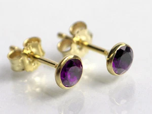 585 ECHT GOLD *** Amethyst Ohrstecker 4 mm - Bild 1 von 3