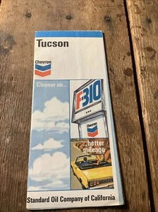 Vintage 1972 Chevron Tuscon Map  - Picture 1 of 6