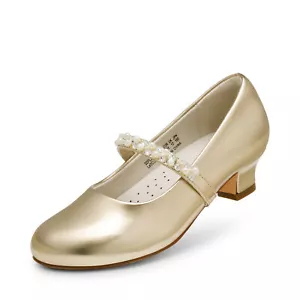 Girls Flat Shoes Low Heel Dress Shoes Mary Jane Shoes Pumps Princess Shoes US - Picture 1 of 12