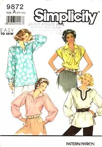 Simplicity 9872 ~ Misses Size 10-12 ~ Tops in two Lengths and Scarf - Picture 1 of 4