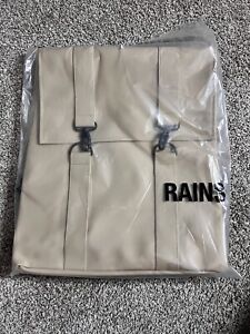 Rains MSN Bag Waterproof Backpack/Bookbag in Sand Color