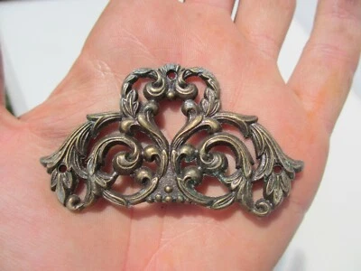 Gold Ormolu Hardware Top French Mount Old Rococo Roses Floral Vintage / Retro - Image 1 of 4