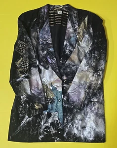 Rare Vintage Roberto Cavalli Metallic 100% Leather Specialized Patchwork Jacket - Bild 1 von 13