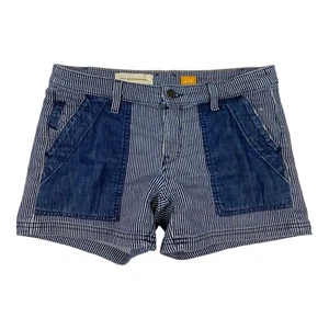 Anthropologie Pilcro Size 27 Shorts Striped Blue Engineer - Picture 1 of 5