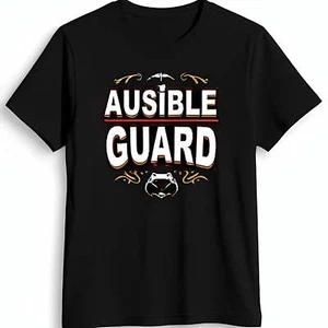 Audible Guard Vintage Black T-Shirt Stylish Graphic Tee for Casual Wear - Picture 1 of 4