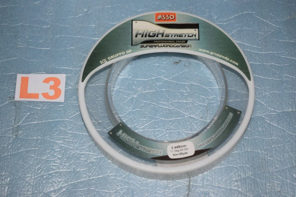 Super FLUOROCARBONE HIGH STRETCH ASSO 0.445mm 11.00kg 50m neuf - Immagine 1 di 1